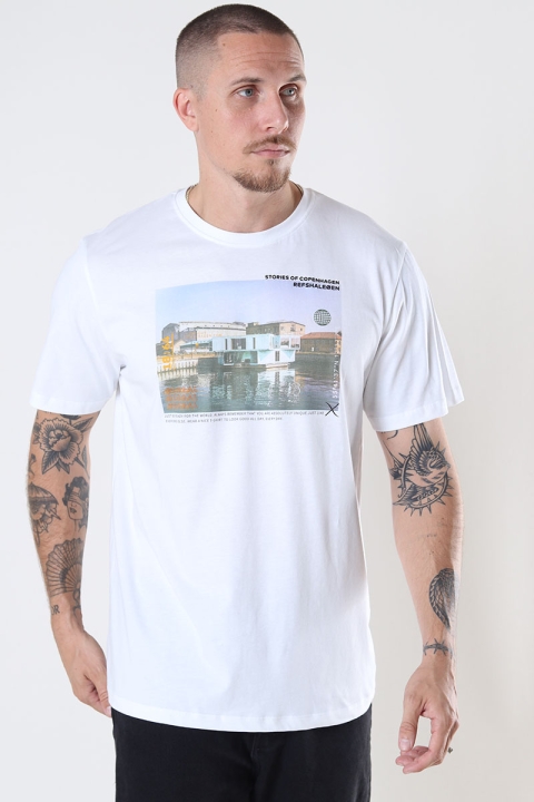 Clean Cut Copenhagen Refshaløen Brushed Cotton Tee White