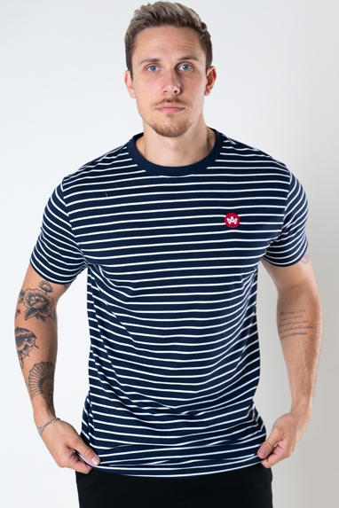 Kronstadt Timmi Organic/Recycled striped tee Navy / White