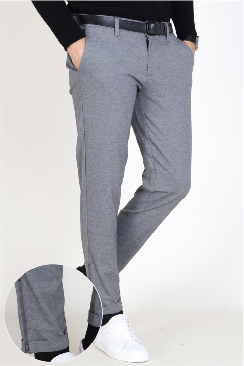 Only & Sons Mark Zip Pants Medium Grey Melange