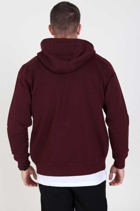 Solid Organic Morgan Zip Sweat Wine Red Mel