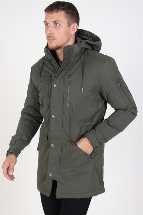 Only & Sons Klaus Parka Jas Forest Night