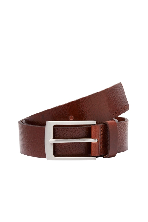 Jack & Jones JACSTOCKHOLM LEATHER BELT NOOS Brown Stone