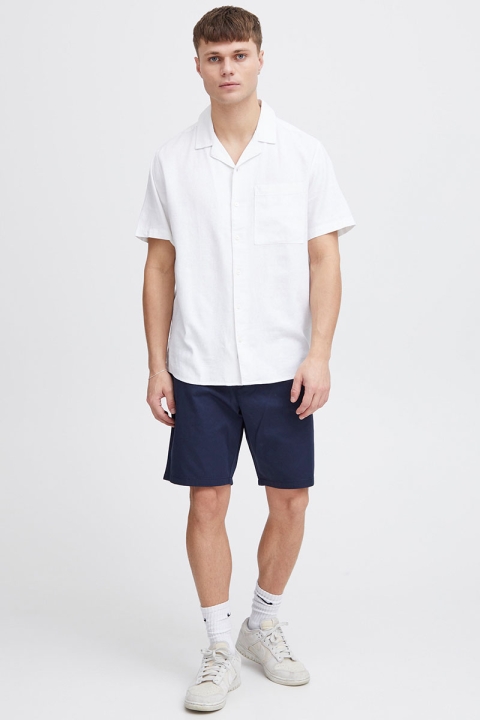 Solid Allan Cuba Linen Shirt White