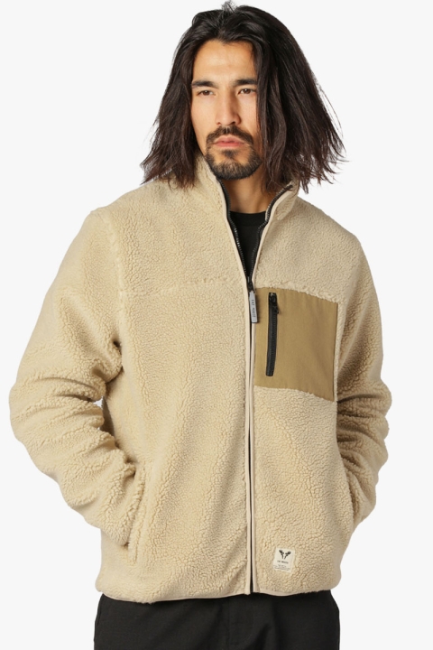 Fat Moose Hugh Fleece Jacket Off White