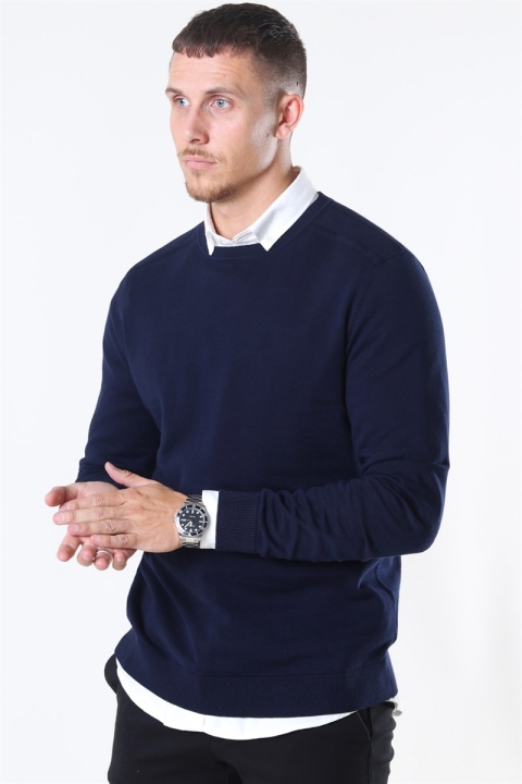 Selected Berg Crew Neck Navy Blazer