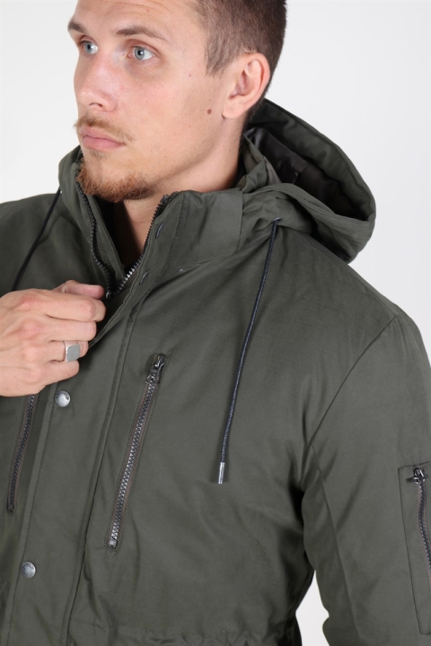 Only & Sons Klaus Parka Jas Forest Night