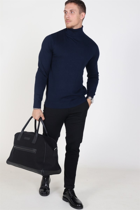 Jack & Jones EMIL KNIT ROLL NECK Navy Blazer