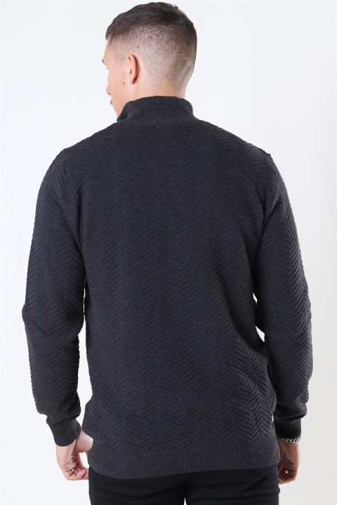 Kronstadt Carlo Half Zip Breien Charcoal