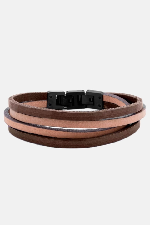 Lucleon Læder Armband Brun/Beige