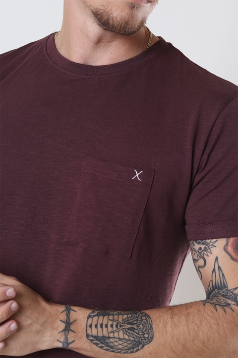 Clean Cut Copenhagen Kolding Organic Tee S/S Dark Plum