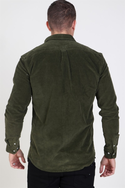 Kronstadt Johan Corduroy Overshirt Olive Green