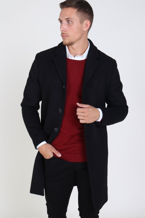 Tailored & Originals Magni Lange Jas Black