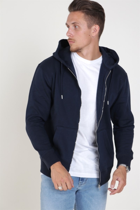 Jack & Jones Soft Sweat Zip Hood Navy Blazer