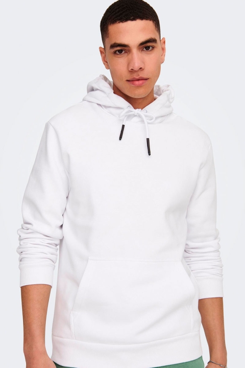 ONLY & SONS Ceres Hoodie Sweat  Bright White