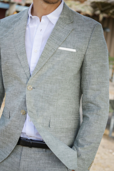 Jack & Jones Riviera Linen Blazer Four Leaf Clover