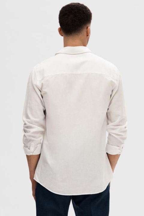 Selected Slim Sun Linen Shirt LS White