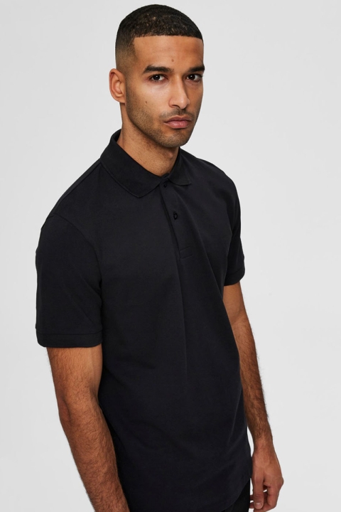 Selected SLHNEO SS POLO S NOOS Black