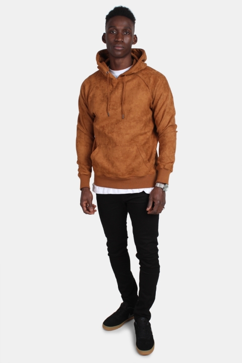 Urban Classics Imitation Suede Hoddie Toffee