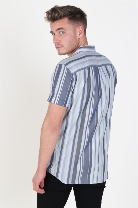 Jack & Jones Robert Stripe Overhemd S/S Navy Blazer