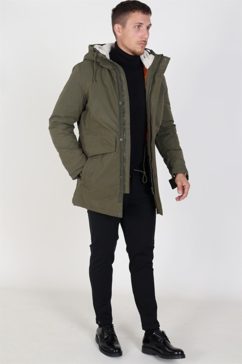 Jack & Jones Wetford Parka Jas Olive Night