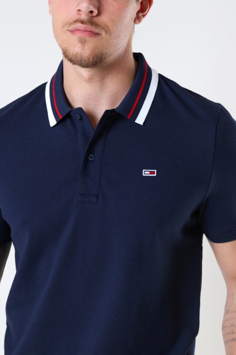 TJM CLASSICS TIPPED STRETCH POLO Twilight Navy