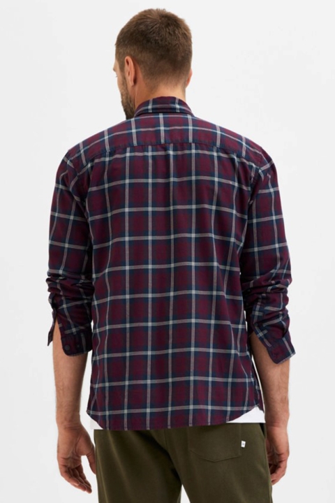 Selected SLHSLIMTRENT SHIRT LS CHECK W Winetasting Checks