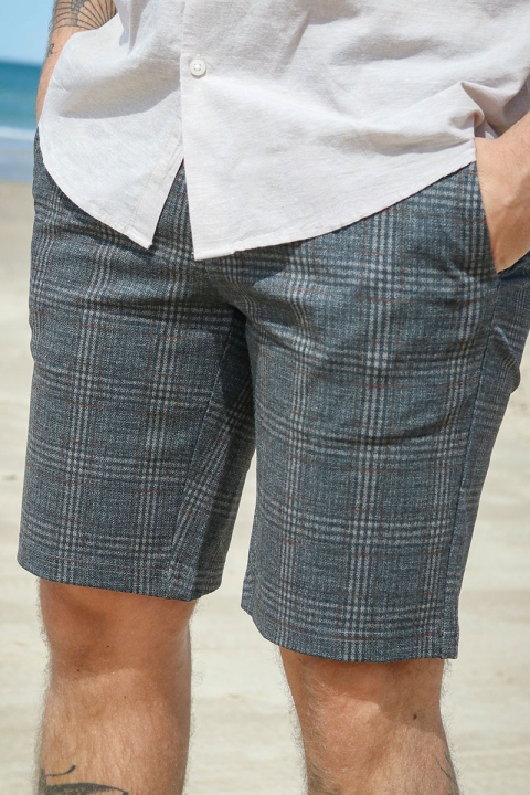 ONLY & SONS MARK SHORTS PRINT GW 9278 Dark Grey Melange