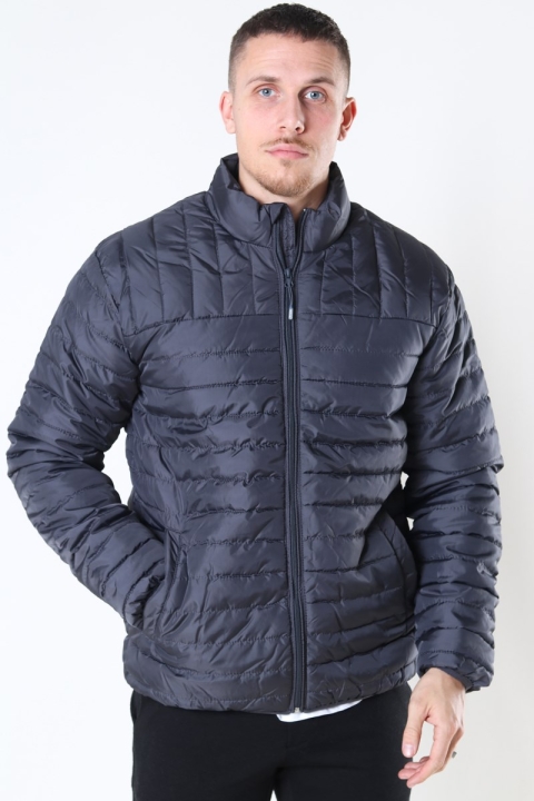 Only & Sons Paul Quilted Highneck Jas Grey Pinstripe