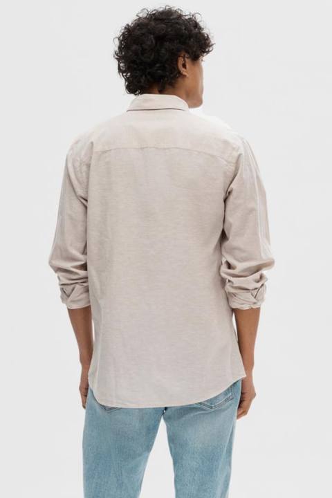 Selected Slim New Linen Shirt LS Pure Cashmere