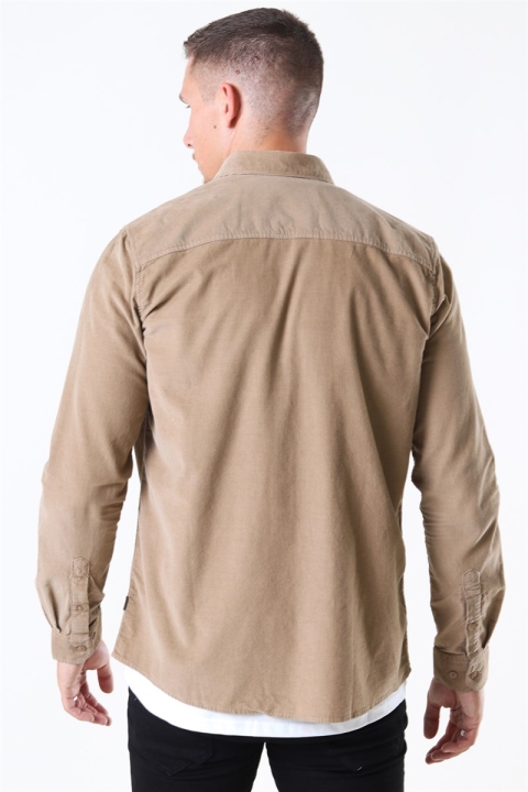 Solid Juan LS Corduroy Overhemd Sand