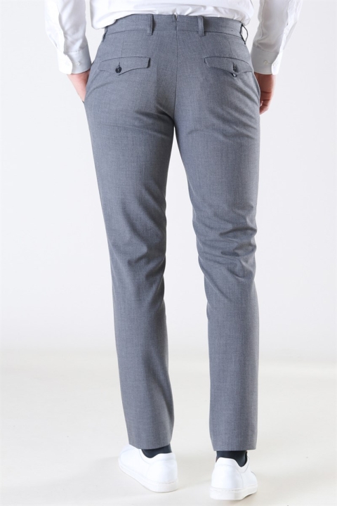 Selected Slim-Carlo Flex StructKloke Pants Grey Melange