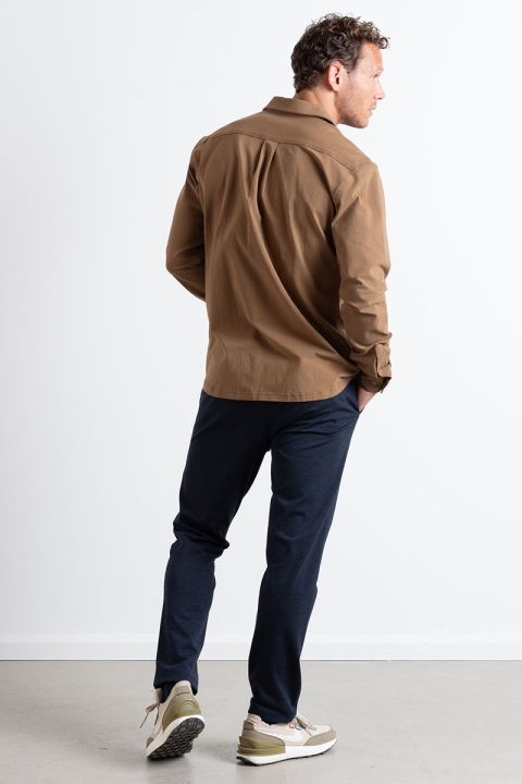 Clean Cut Copenhagen Clean Formal Stretch Shirt LS Brown
