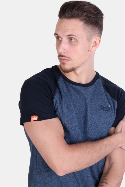 Superdry Orange Label Baseball S/S T-shirt Woodland Blue Grit