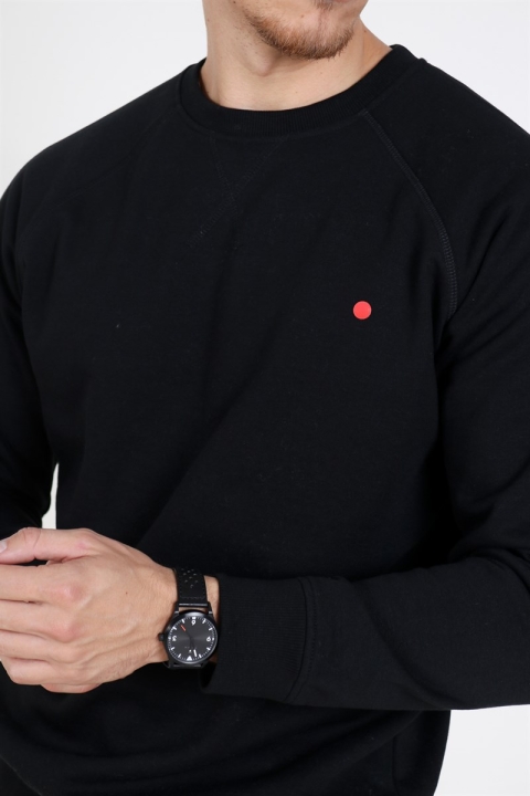 Denim Project Dot Crewneck Sweatshirt Black