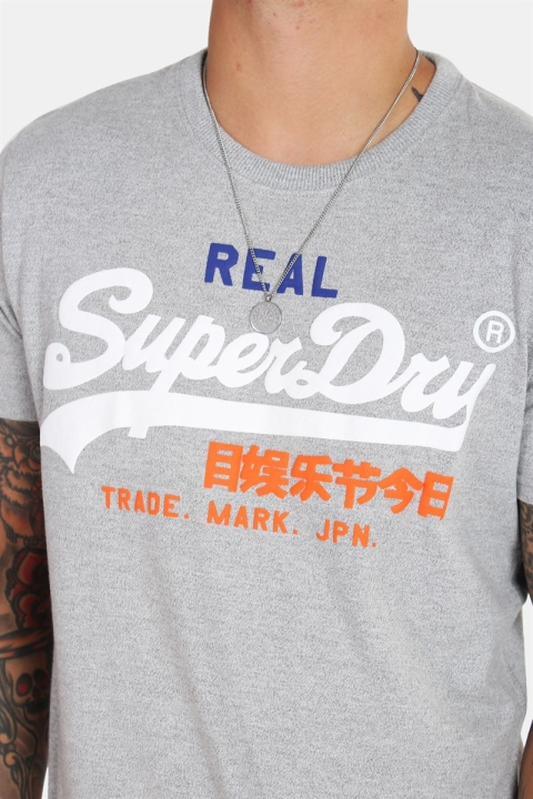 Superdry Vintage Logo Tri T-shirt Montana Grey Grit