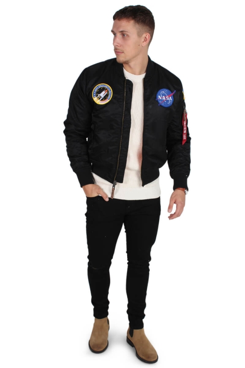 Alpha Industries MA-1 VF NASA Bomber Jas Black