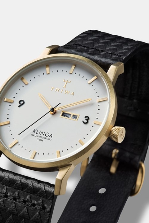 Triwa Ivory Klinga Klok Brown Black Giza Classic