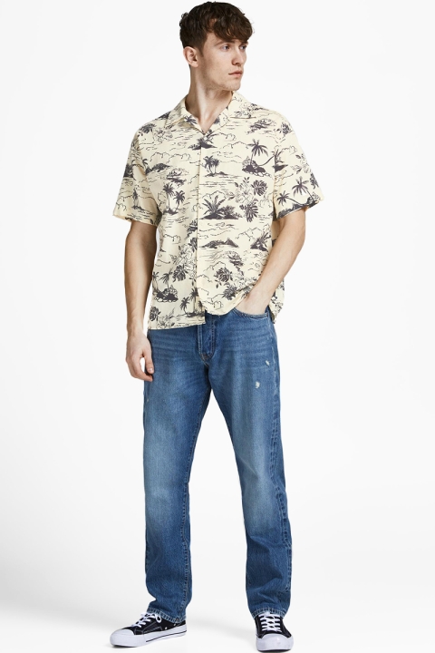 Jack & Jones JPRBLUWAIKIKI RESORT SHIRT S/S RELAX Alabaster Gleam