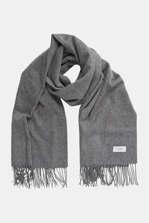 Les Deux Solid Wool Sjaal Light Grey Melange