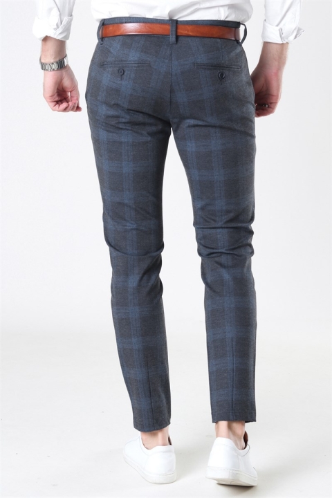 Only & Sons Mark Kamp Tap Check Pants Dress Blues