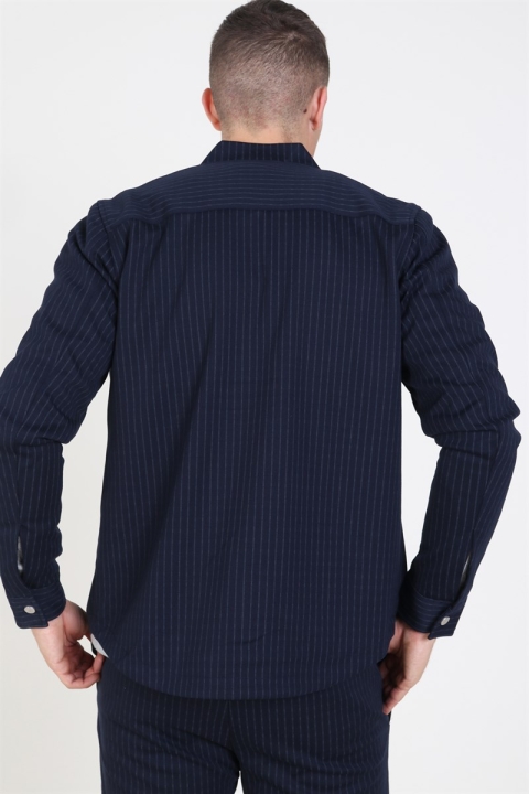 Clean Cut Milano Pinstripe Jas Navy