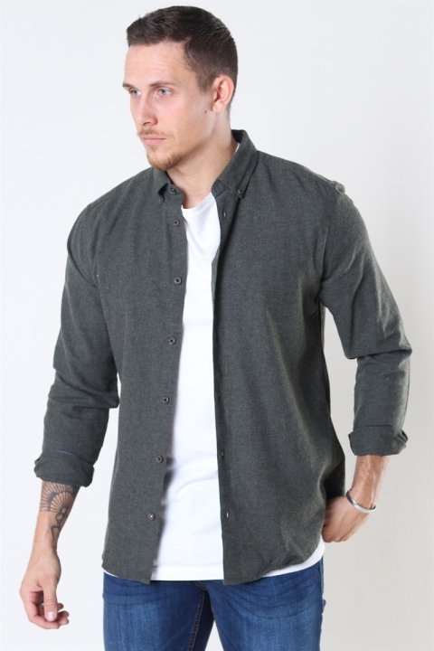 Only & Sons Edin LS Flannel Twill Overhemd Deep Depths