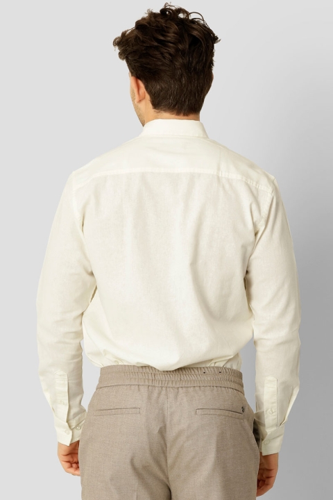 Clean Cut Copenhagen Cotton Linen Overhemd Ecru