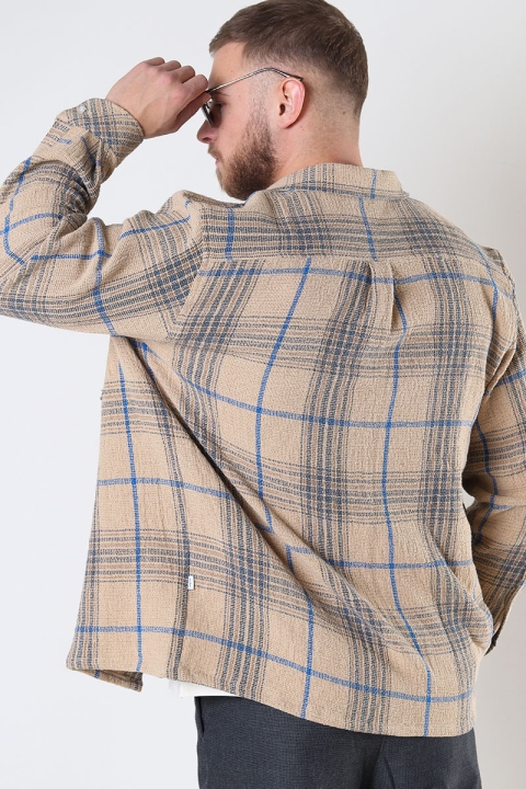 Woodbird Prize Check Shirt Camel