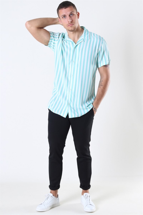 Jack and Jones Tyler Overhemd SS ORG Aqua Sky