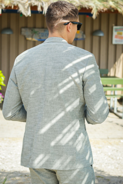 Jack & Jones Riviera Linen Blazer Four Leaf Clover