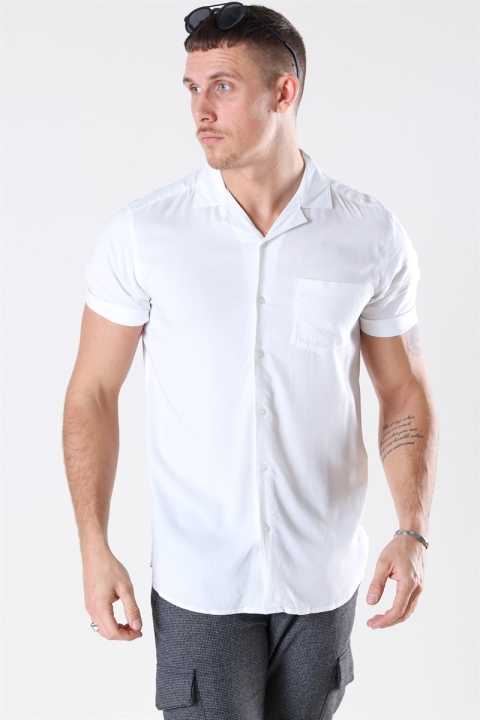 Only & Sons Silo Solid Viscose Overhemd White