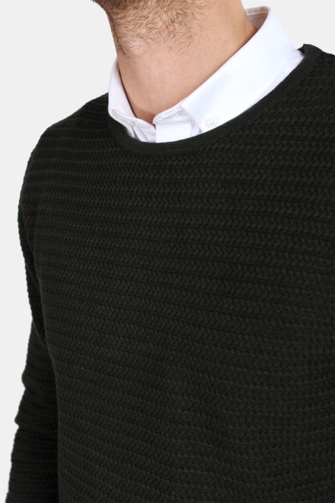 Clean Cut Aberdeen Crew Neck Breien Dark Green Melange