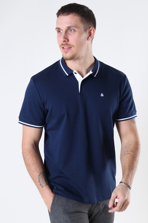 Jack & Jones JJEJERSEY POLO SS NOOS Navy Blazer REG