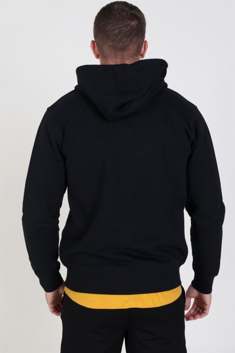 Solid Organic Morgan Zip Sweat Black